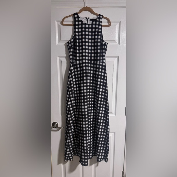 Black and White Checkered Women's Dress - Picture 3 of 3